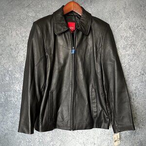 Esprit Vintage Black Leather Jacket, Size L, NWT